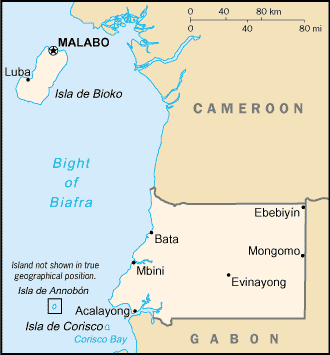Karte Äquatorialguinea