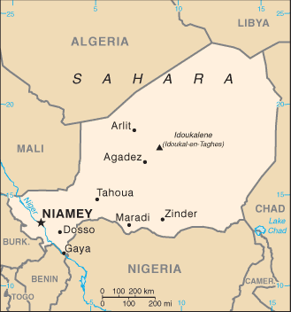 Karte Niger Landkarte