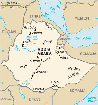 Karte Äthiopien Landkarte