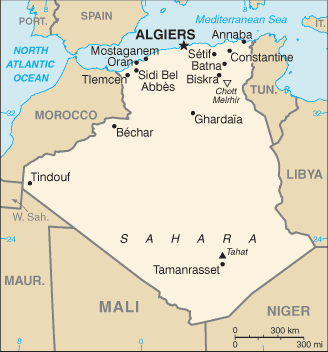 Karte Algerien Landkarte