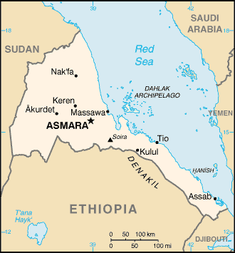 Karte Eritrea