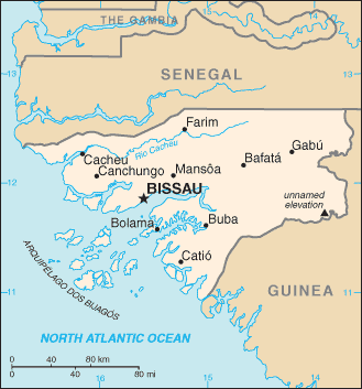 Landkarte Guinea-Bissau Karte