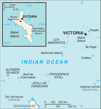 Seychellen Karte Landkarte