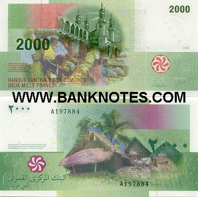 Komoren Banknoten