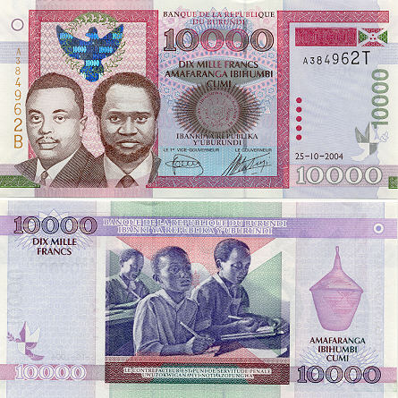Banknoten Burundi