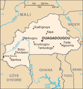 Landkarte Burkina Faso Karte