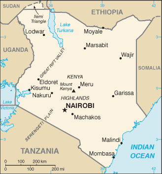 Karte Kenia Landkarte