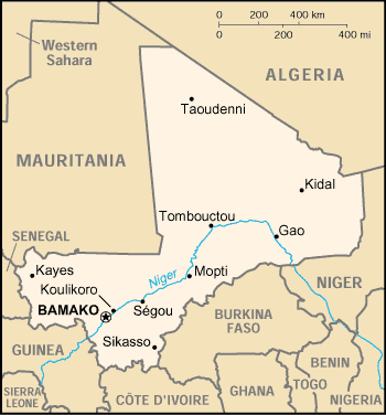 Landkarte Mali Karte