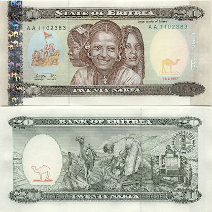 Banknoten Eritrea