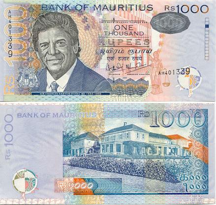 Banknoten Mauritius