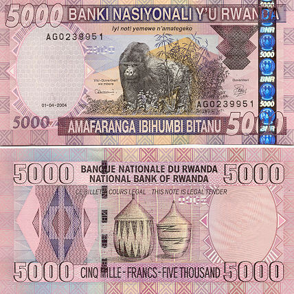 Banknoten Ruanda