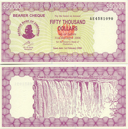 Banknoten Simbabwe