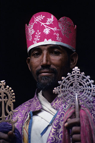 Priester Lalibella Äthiopien Afrika