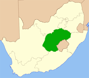 Freistaat Südafrika Karte