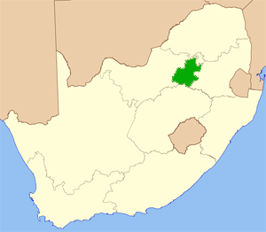 Gauteng Südafrika Karte