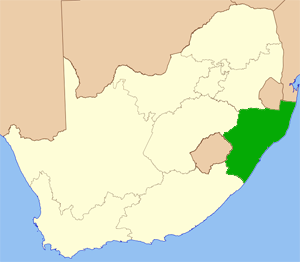 KwaZulu-Natal Südafrika Karte